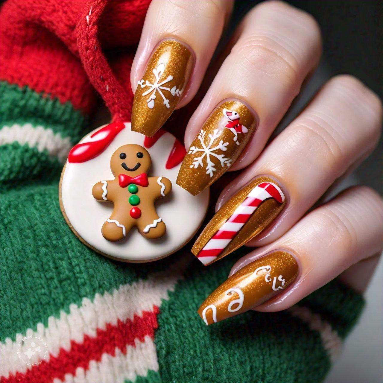 Gingerbread Nails